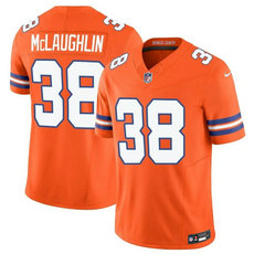 Nike Denver Broncos #38 Jaleel McLaughlin Orange Throwback Authentic Stitched NFL Jersey