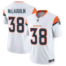 Nike Denver Broncos #38 Jaleel McLaughlin White Authentic Stitched NFL Jersey