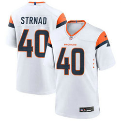 Nike Denver Broncos #40 Justin Strnad White Authentic Stitched NFL Jersey.webp