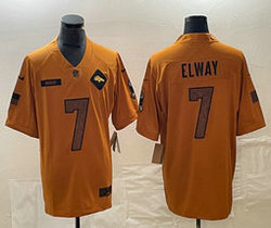 Nike Denver Broncos #7 John Elway 2023 Brown Salute To Service Authentic Stitched NFL Jersey