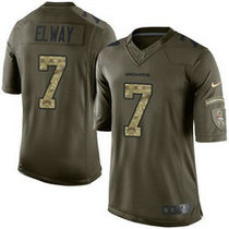 Nike Denver Broncos #7 John Elway Green Salute To Service Authentic Stitched NFL Jersey