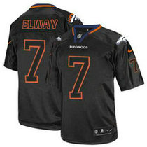 Nike Denver Broncos #7 John Elway Lights Out Black Authentic Stitched NFL Jersey