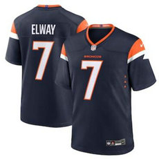 Nike Denver Broncos #7 John Elway Navy Authentic Stitched NFL Jersey