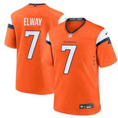 Nike Denver Broncos #7 John Elway Orange Authentic Stitched NFL Jersey