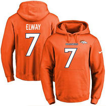 Nike Denver Broncos #7 John Elway Stitched Orange Pullover Hoodie