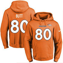 Nike Denver Broncos #80 Jake Butt Orange Name & Number Pullover NFL Hoodie