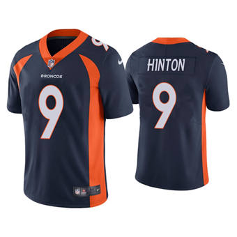 Nike Denver Broncos #9 Kendall Hinton Blue Vapor Untouchable Authentic stitched NFL jersey