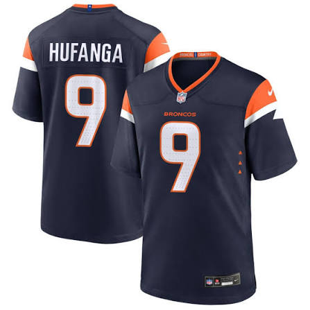 Nike Denver Broncos #9 Talanoa Hufanga Navy NFL jersey