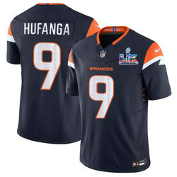 Nike Denver Broncos #9 Talanoa Hufanga Navy Super Bowl LX 60 Patch Jersey
