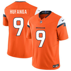 Nike Denver Broncos #9 Talanoa Hufanga Orange Vapor Untouchable Authentic Stitched NFL Jersey
