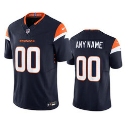 Nike Denver Broncos Customized Navy 2024 F.U.S.E Authentic Stitched NFL Jersey