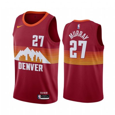 Nike Denver Nuggets #27 Jamal Murray Red 20-21 City Authentic Stitched NBA Jersey