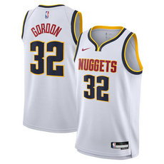 Nike Denver Nuggets #32 Aaron Gordon White 2024 Association Stitched NBA Jersey