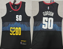 Nike Denver Nuggets #50 Aaron Gordon City Black 5280 Authentic Stitched NBA jersey