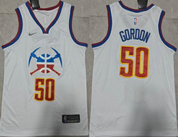 Nike Denver Nuggets #50 Aaron Gordon White Rewards Authentic Stitched NBA jersey