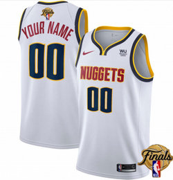 Nike Denver Nuggets Customized White 2023 Finals Authentic Stitched NBA Jerseys