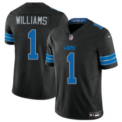 Nike Detroit Lions #1 Jameson Williams Black Vapor Untouchable Authentic Stitched NFL Jersey