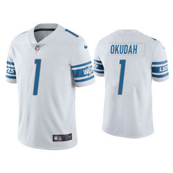 Nike Detroit Lions #1 Jeff Okudah White Vapor Untouchable Limited Authentic Stitched NFL Jersey