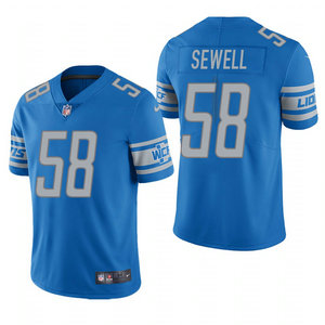 Nike Detroit Lions #58 Penei Sewell Blue 2021 NFL Draft Vapor Untouchable Limited Jersey