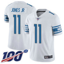 Nike Detroit Lions #11 Marvin Jones Jr With NFL 100th Season Patch White Vapor Untouchable Authentic Stitched NFL Jersey