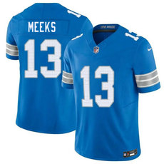 Nike Detroit Lions #13 Jackson Meeks Blue Stitched Football Jersey