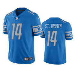 Nike Detroit Lions #14 mon-Ra St. Brown Blue Vapor Untouchable Limited Authentic Stitched NFL Jersey