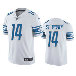 Nike Detroit Lions #14 mon-Ra St. Brown White Vapor Untouchable Limited Authentic Stitched NFL Jersey