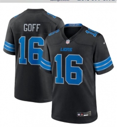 Nike Detroit Lions #16 Jared Goff Black Vapor Untouchable Authentic Stitched NFL Jersey
