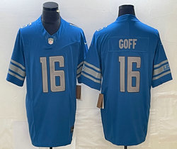 Nike Detroit Lions #16 Jared Goff Blue 2023 F.U.S.E. Authentic Stitched NFL Jersey
