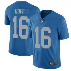 Nike Detroit Lions #16 Jared Goff Blue Vapor Untouchable Limited Authentic Stitched NFL Jersey