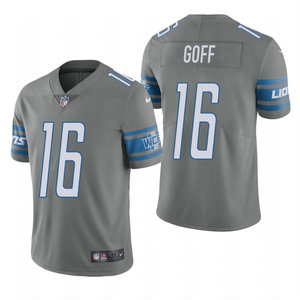 Nike Detroit Lions #16 Jared Goff Grey Rush Authentic Stitched NFL Jersey