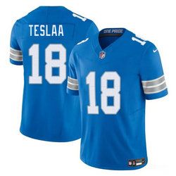 Nike Detroit Lions #18 Isaac TeSlaa Blue 2025 Draft Authentic Stitched NFL Jersey