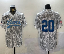 Nike Detroit Lions #20 Barry Sanders 2024 Salute to Service Joint baseball Jersey