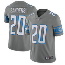 Nike Detroit Lions #20 Barry Sanders Grey Rush Limited Authentic Stitched NFL Jersey