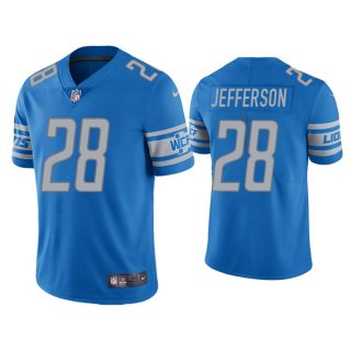 Nike Detroit Lions #28 Jermar Jefferson Blue Vapor Untouchable Authentic Stitched NFL Jersey