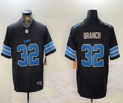 Nike Detroit Lions #32 Brian Branch Black F.U.S.E. Authentic Stitched NFL Jersey