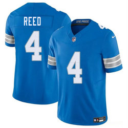Nike Detroit Lions #4 D.J. Reed Blue Authentic Stitched NFL Jersey