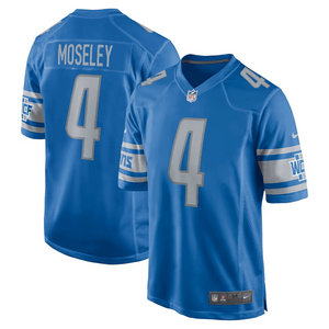 Nike Detroit Lions #4 Emmanuel Moseley Blue Vapor Untouchable Authentic Stitched NFL Jerseys