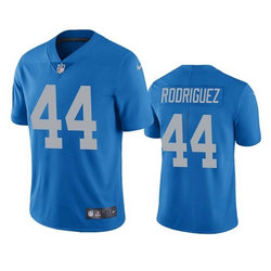 Nike Detroit Lions #44 Malcolm Rodriguez Blue Rush Authentic stitched NFL jersey