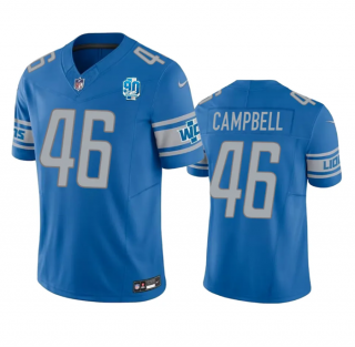 Nike Detroit Lions #46 Jack Campbell Blue 2023 F.U.S.E. 90th Anniversary Vapor Untouchable Stitched Jersey