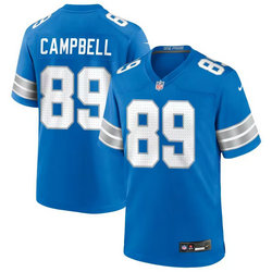 Nike Detroit Lions #89 Dan Campbell Blue 2024 Vapor Untouchable Authentic Stitched NFL Jersey