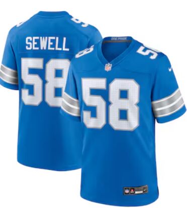 Nike Detroit Lions #58 Penei Sewell Blue 2024 Vapor Untouchable Authentic Stitched NFL Jersey