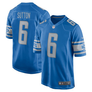Nike Detroit Lions #6 Cam Sutton Blue Vapor Untouchable Authentic Stitched NFL Jerseys