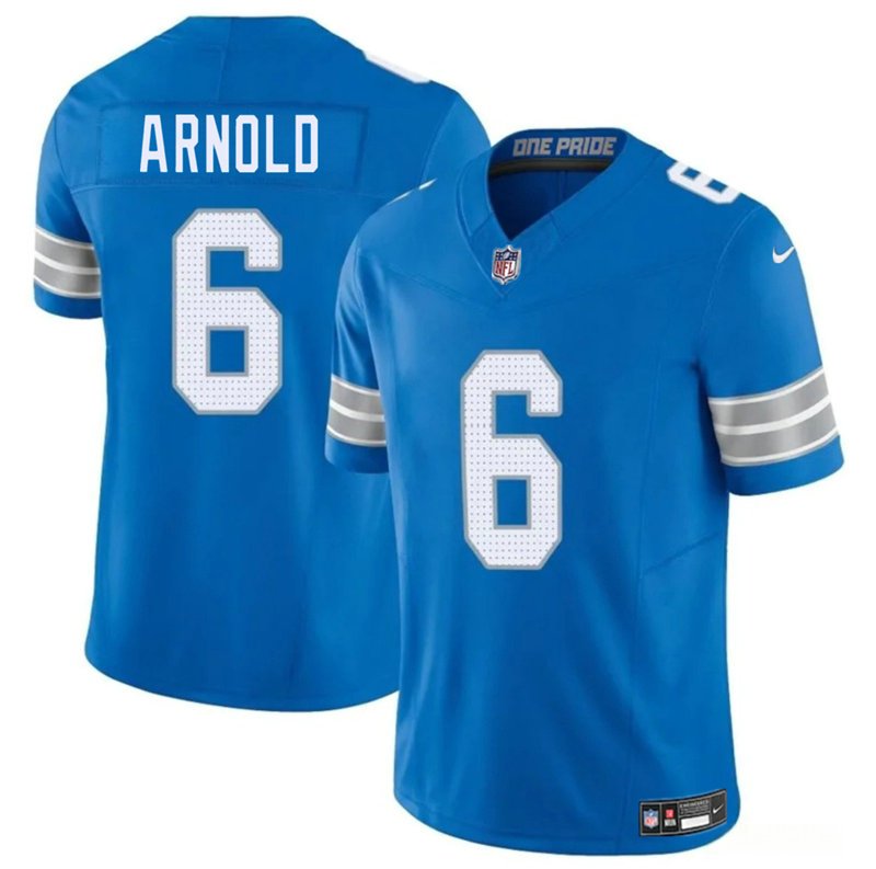 Nike Detroit Lions #6 Terrion Arnold Blue Vapor Untouchable Authentic Stitched NFL Jersey