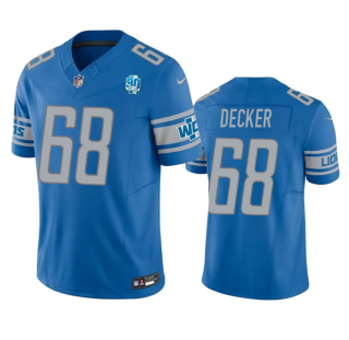 Nike Detroit Lions #68 Taylor Decker Blue 2023 F.U.S.E. 90th Anniversary Vapor Untouchable Stitched Jersey