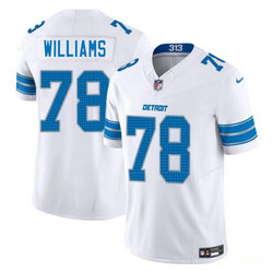 Nike Detroit Lions #78 Tyleik Williams White 2025 Draft Authentic Stitched NFL Jersey