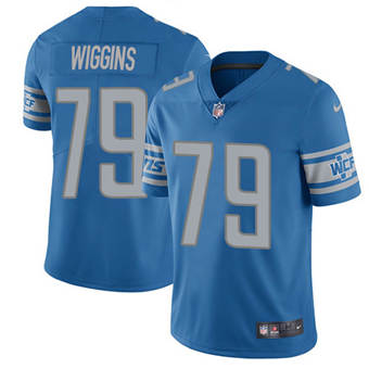 Nike Detroit Lions #79 Kenny Wiggins Blue Vapor Untouchable Authentic Stitched NFL Jersey