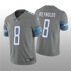 Nike Detroit Lions #8 Josh Reynolds Gray Vapor Untouchable Authentic Stitched NFL Jersey