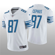 Nike Detroit Lions #87 Quintez Cephus White Vapor Untouchable Authentic stitched NFL jersey