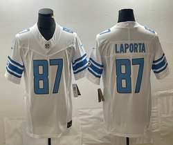 Nike Detroit Lions #87 Sam LaPorta White 2023 F.U.S.E. Authentic Stitched NFL Jersey